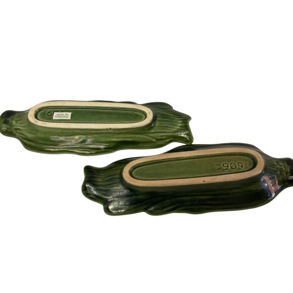 Vintage Corn-Shaped Ceramic Serving Dish Made In Portugal 8 1/2" - Picture 2 of 14